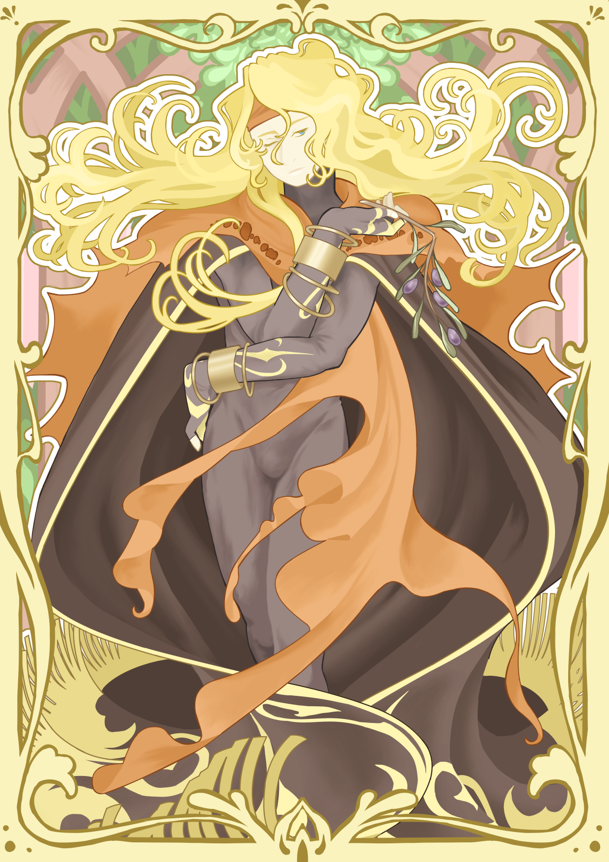 Art Nouveau Style Dhaos art nouveau character digital illustration painting style recreation symbolism