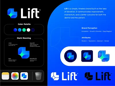 Lift logo and identity 3d animation graphic design logo motion graphics ui