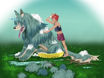 Maple Gel Mascots Summer Promotion character creature digital illustration painting storytelling