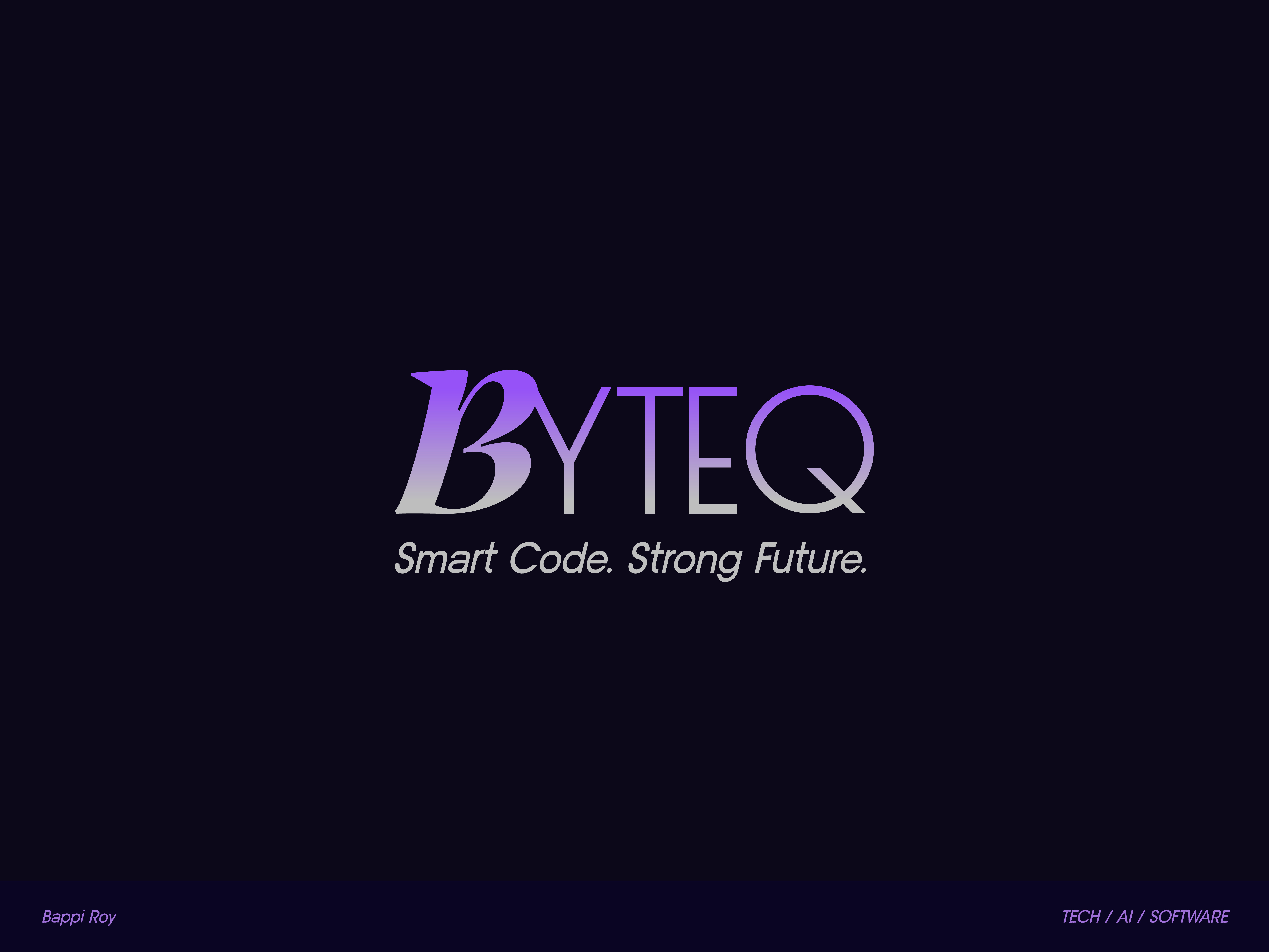 BYTEQ – Modern Tech Logo Design | Smart Code, Strong Future brand identity branding digital identity graphic design logo design minimal minimal logo modern modern logo saas branding software branding startup design tech logo technology visual identity