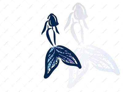 Luxury Mermaid Logo beauty brand brand design branding brandlogo cosmetics design graphic design hand drawn lady logo logodesign luxury marine mermaid ocean salon spa vector women