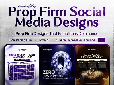 Social Media Posts for Prop Firm - Proprietary Trading Firm banner photoshop firm graphic design instagram post post design poster design posts prop prop firm prop firm design prop firm post prop firm poster proprietary firm proprietary trading firm social media post
