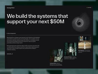 Concept website for a performance-focused marketing agency agency creative studio web design website
