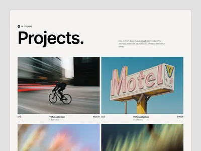 Minimalist Projects Grid — Portfolio Concept agency clean figma framer grid layout minimalist portfolio projects template typography uidesign uiux web webdesign webflow