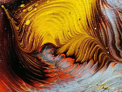 Feathery Straight Acrylic Pour Experiment (Part 1) acrylic acrylic paint art branding design illustration paintings pouring tutorial