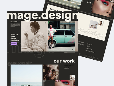Mage.design - Profile Company Website agency app branding business business web company dark design digital landing page layout portfolio profile company ui ux web designer webdesign website