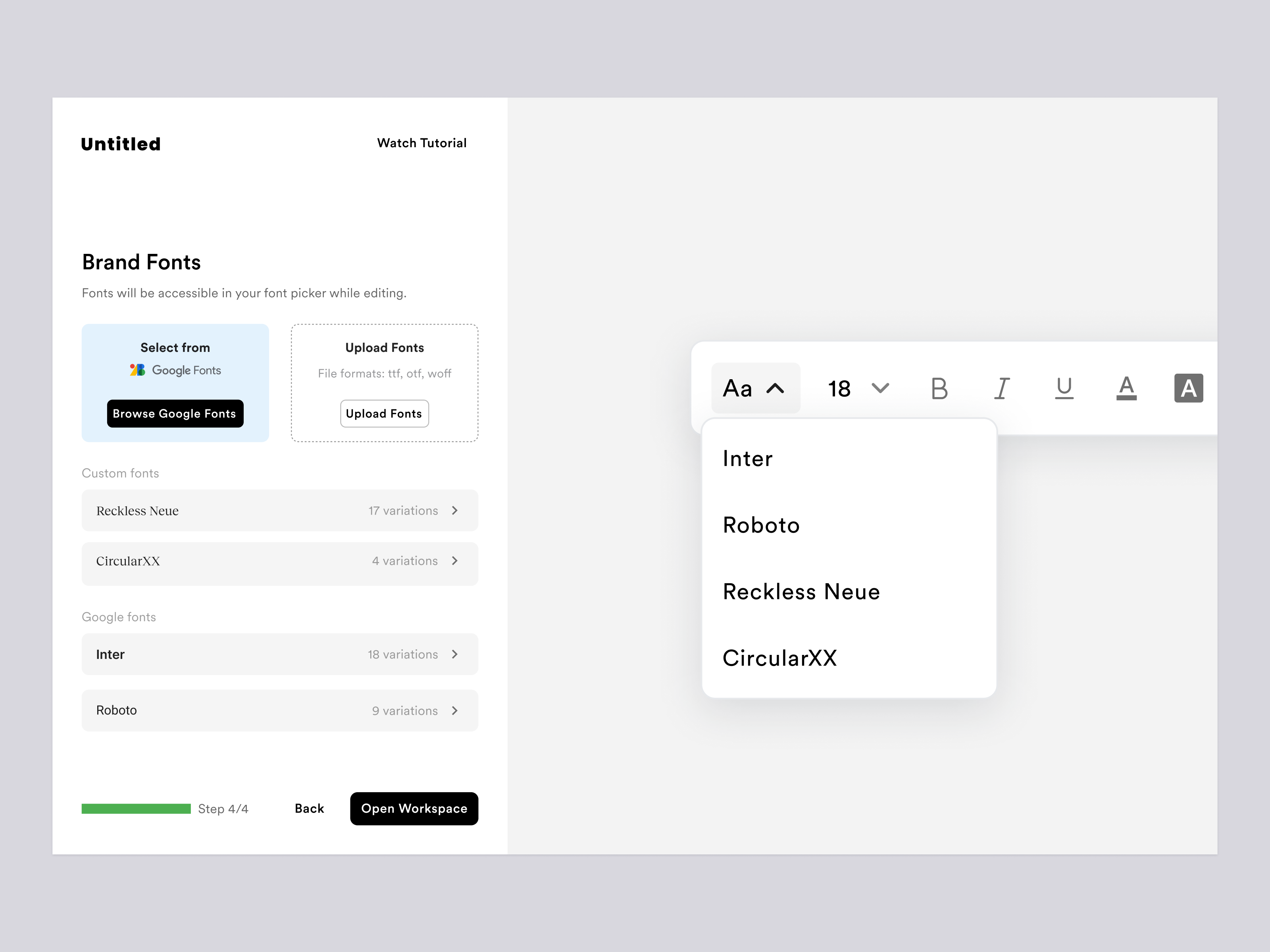 Font Library brand kit font library graphic design product design user interface ux web app
