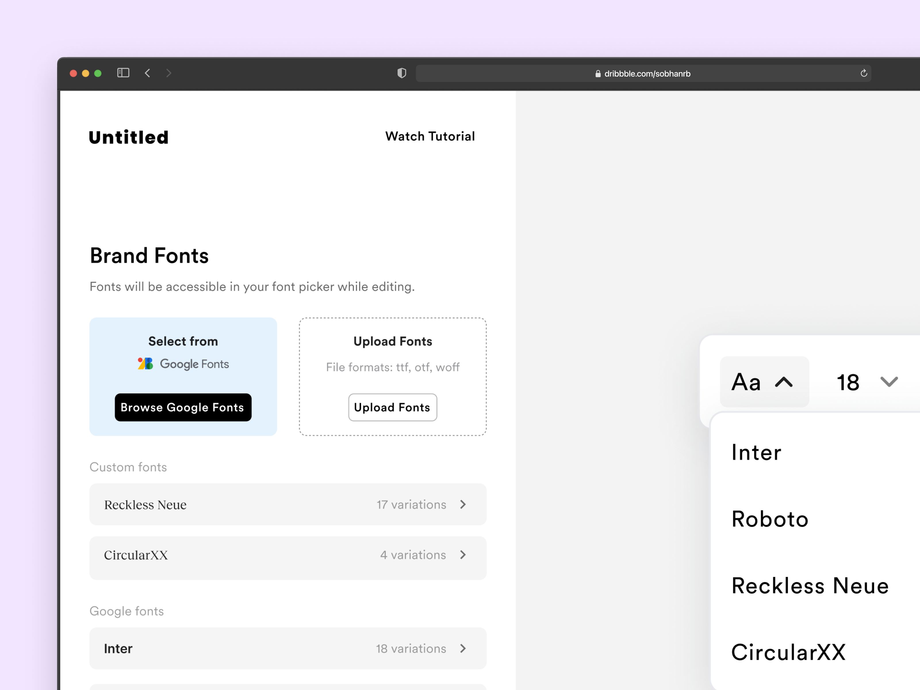 Font Library brand kit font library graphic design product design user interface ux web app