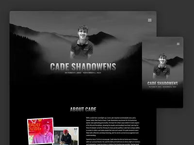 Memorial Website design graphic design landing page ui ux web web design website