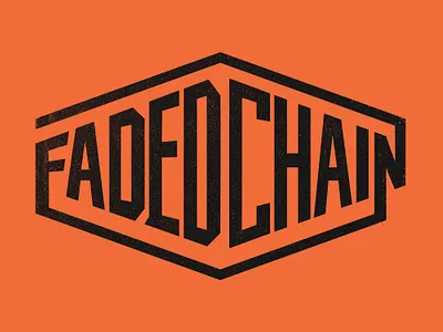 Faded Chain Band Logo band logo branding industrial logo logo design typography