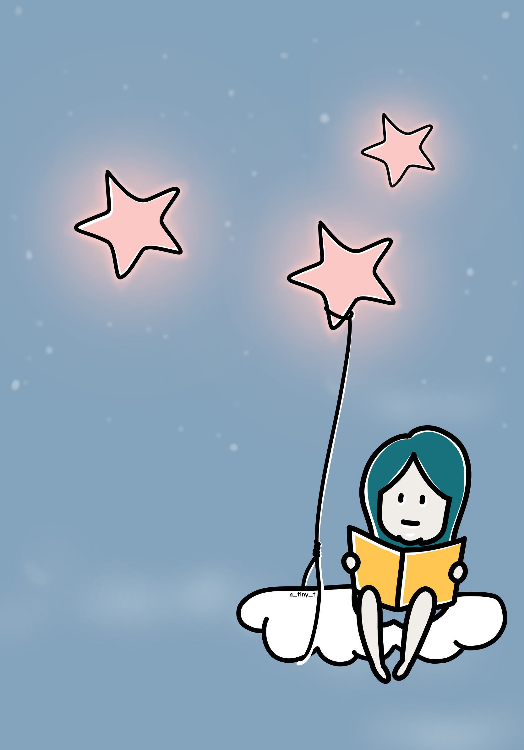 Read repeat anime style art character design cute drawing graphic design illustration playful solid vector