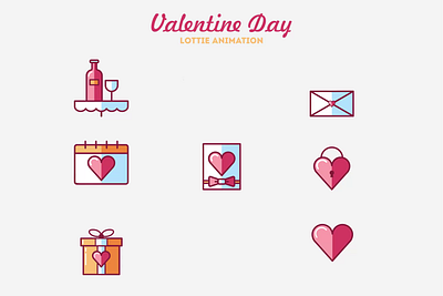 Icon Animation Valentine Day animation design icon ui ux valentine