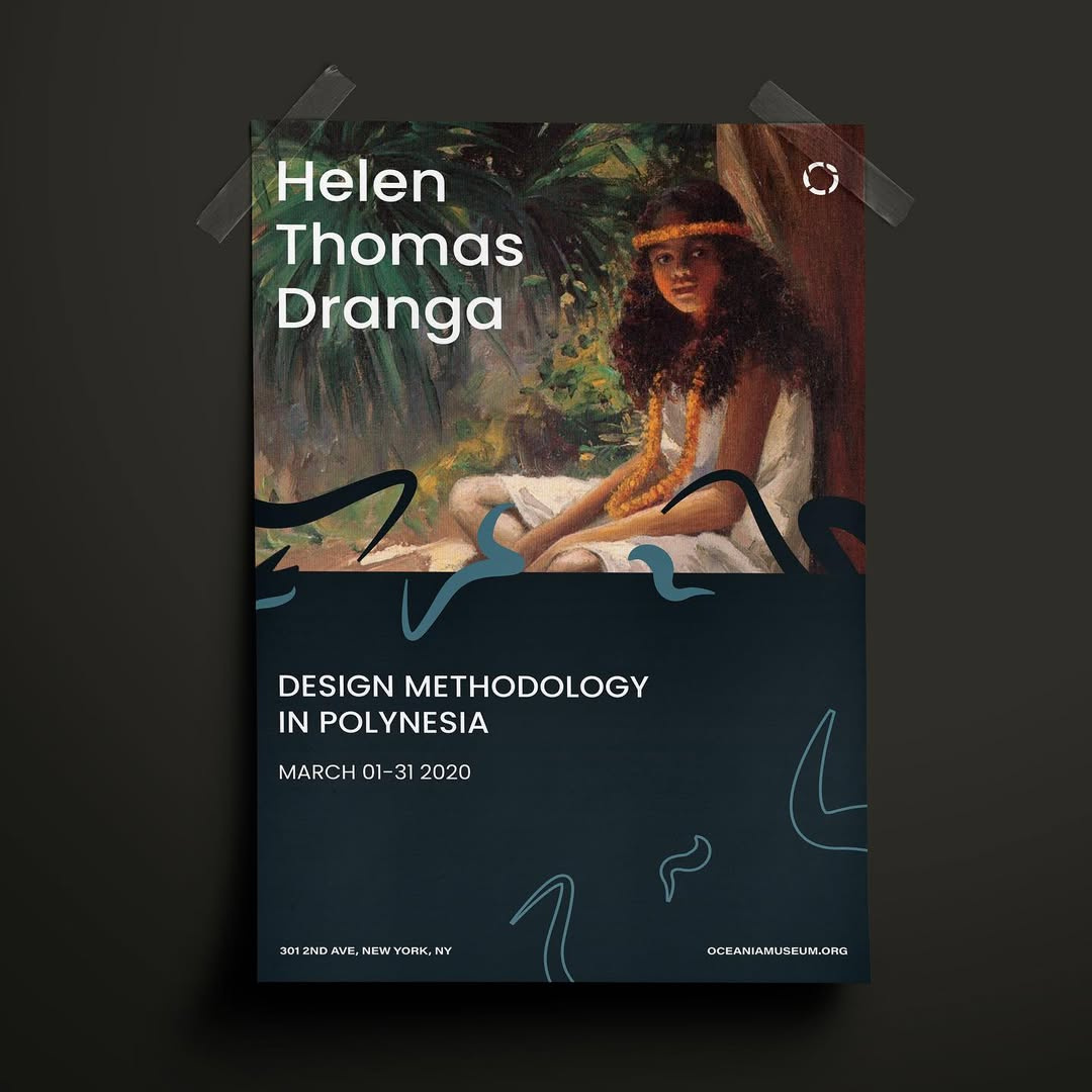 Oceania Museum Poster ad brand culture fine arts hawaii helen thomas dranga history museum oceania polynesia poster