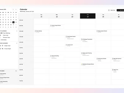 Calendar Schedule App app calendar dashboard schedule web design web development