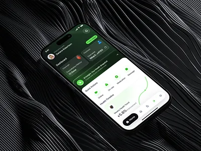 Healthcare Dashboard Mobile App: Smart Health Monitoring ai assistant app design chart consultation dashboard health health monitor health monitoring health personal monitor healthcare ios mobile mobile app mobile app design monitor product design saas uiux