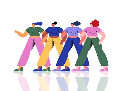 Strong Women animation design graphic design illustration vector