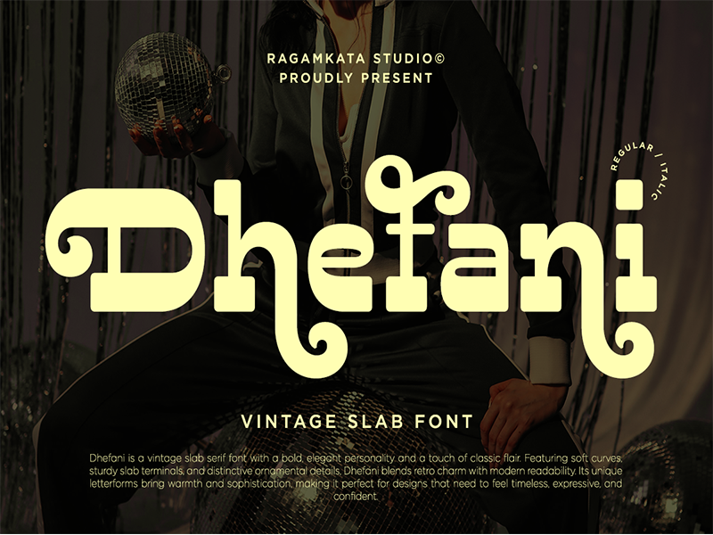 Dhefani Vintage Slab Font alternates classic design font fonts graphic design headline logo modern retro serif serif font slab vintage warm