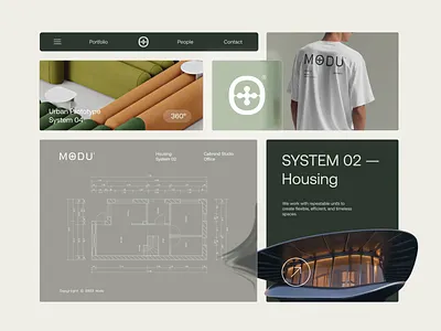 Modu - Architecture Studio animation architect architecture brand brand identity branding branding ideas design graphic design green house logo logo motion minimalist modern motion graphics simple studio system vektora