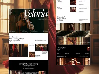 Veloria - Luxury Fashion Website 10am space brand concept design editorial elegant experience fashion interface landing layout luxury minimal modern site studio type ui visual web