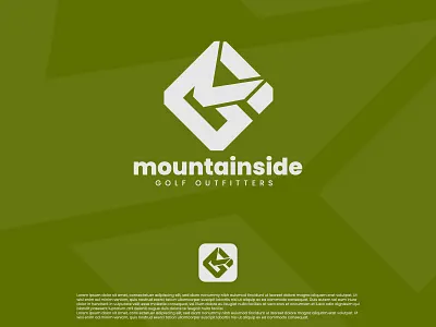 Mountain golf brand identity - Golf logo golf golf ball golf brand golf branding golf identity golf logo letter g letter m letter o lettering logo mark modern logo mountain mountain logo sports branding sports logo