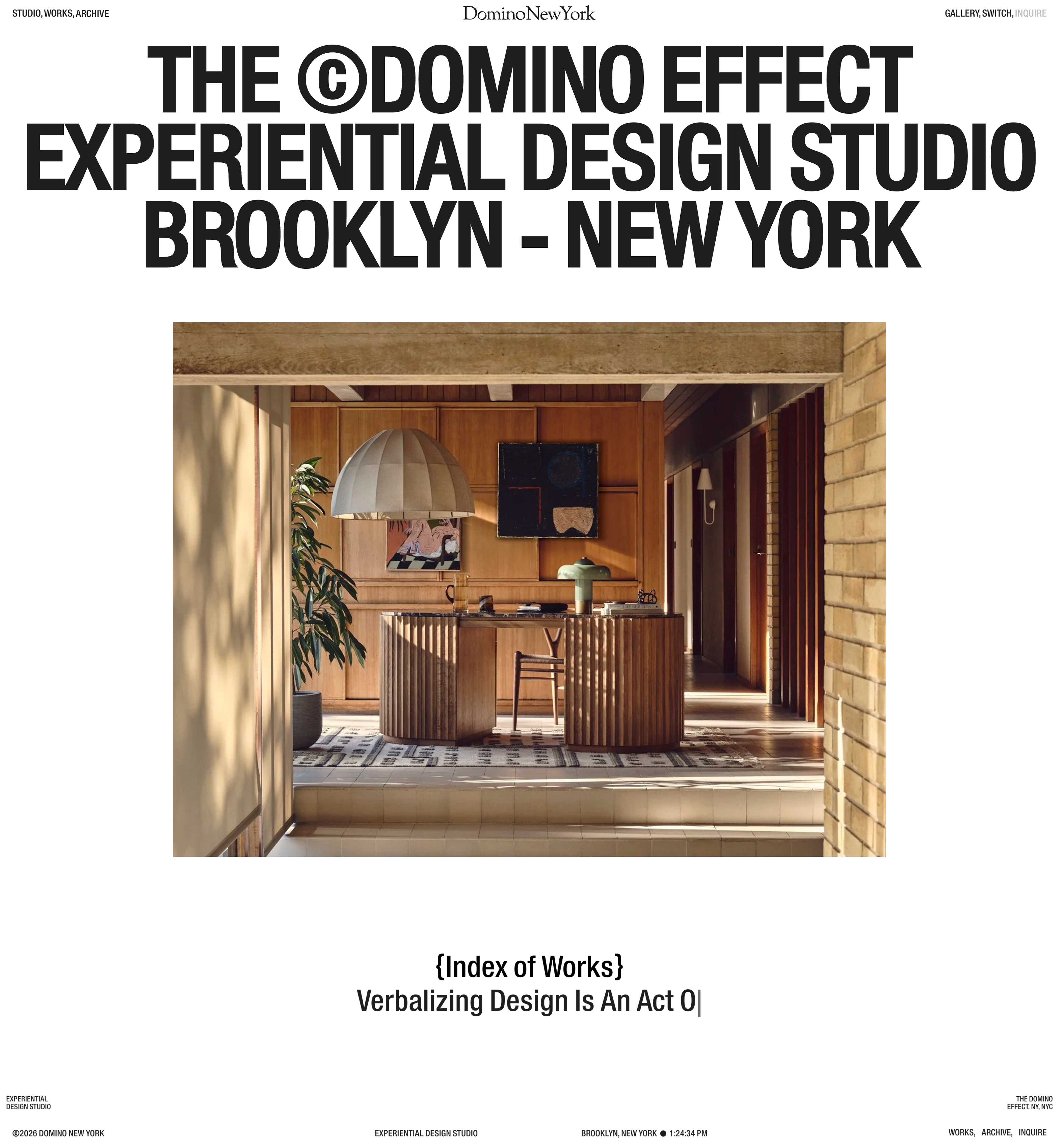 Domino New York - Website Portfolio Design. adaptive agency website design gallery graphic design landing mobile portfolio design portfolio website typography ui web design website