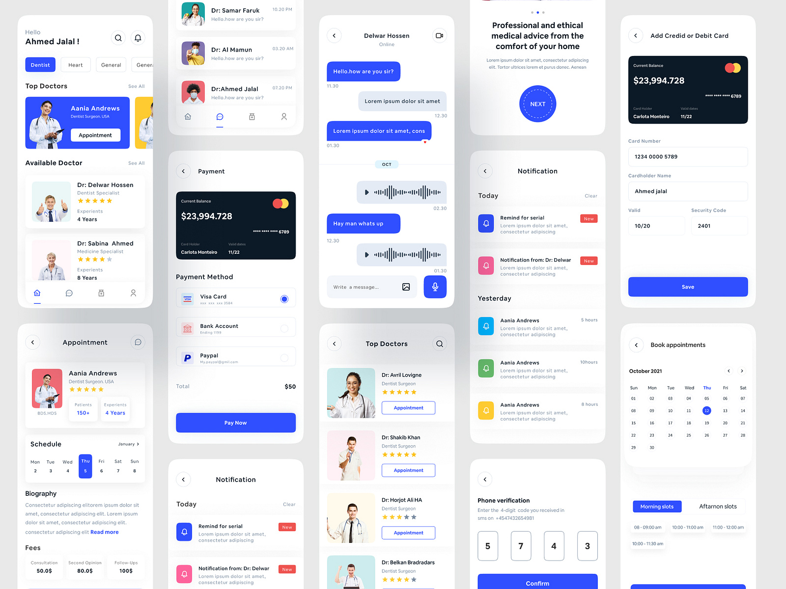 Doctor Appointment Mobile Apps by MD Jalal on Dribbble