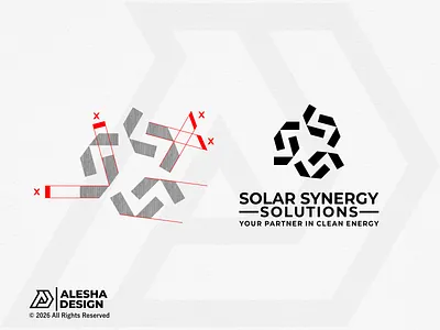 Solar Synergy Solution (SSS) Logo Design For Sale brand branding design dynamic logo initials logo logo design logo designer logo for sale luxury design minimalist modern logo monogram smart logo sss