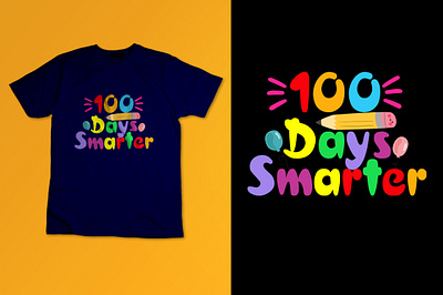 100 Days Smarter 100 days smarter design graphic design school t shirt tshirt vector