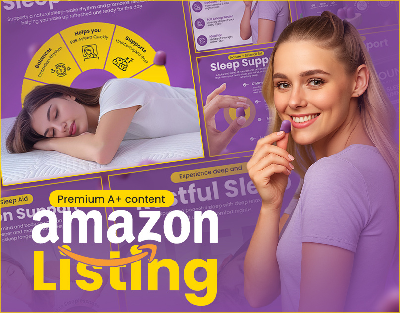 Amazon Listing Images | Sleeping Gummies a content amazon amazon listing amazon listing images amazon product listing branding design ebc graphic design listing listing design listing images