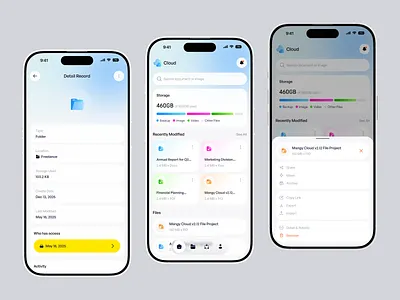 File Management & Cloud Storage App UI app app design cloud storage cloud storage app data visualization design digital storage file manager file manager app ios mobile mobile app saas app startup app storage app storage dashboard ui