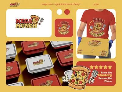 Mega Munch | Logo & Brand Identity Design brand brand guidelines brand identity brandidentity branding cartoon character design illustration logo logo design mascot print product design typography ui visual visual identity