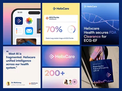 HelixCare | AI Healthcare Brand Identity & Website Design ai aiproduct art brand identity brandidentity branding design digitalbranding enterpriseux healthcare healthtech medicaldesign productdesign saas social posters uidesign uiux uxdesign