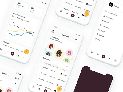 Humora - HR Mobile app design product ui ux web