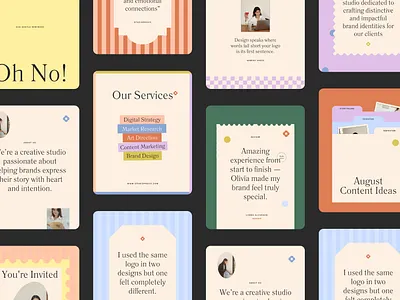 Playful Aesthetic Canva Template branding canva canva template colorful instagram instagram canva template instagram template pastel playful social media social media design social media template