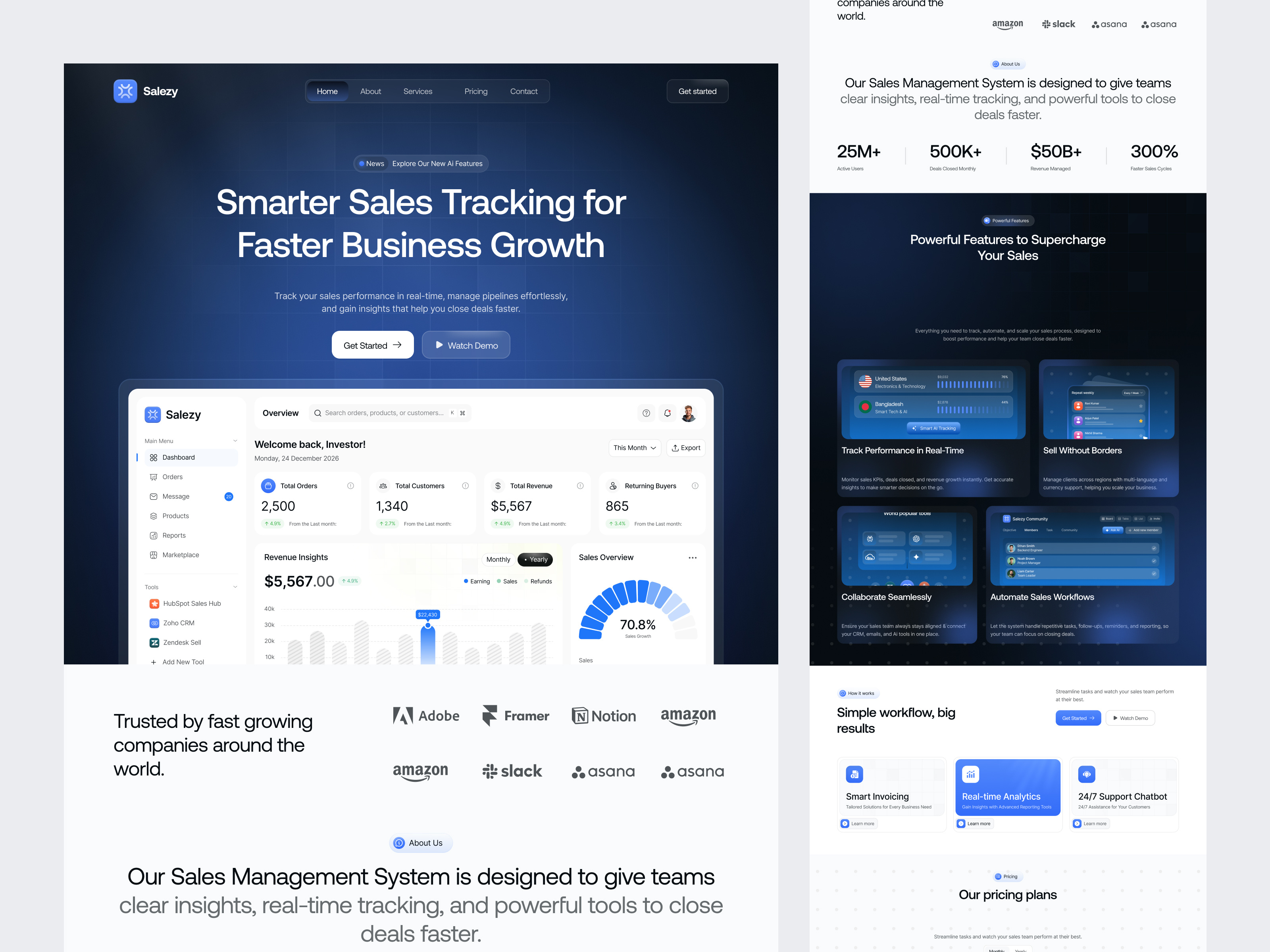 Example of Saa S Landing Page Design