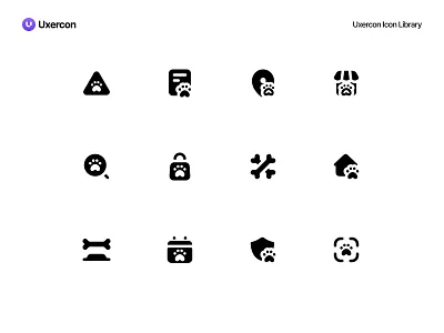 Animal & Pet - Uxercon Icon Library animal animal icon animalandpet animation cat cute animal design dog figma icon logo pet pet icon pet lover pets puppy ui uiux ux uxercon