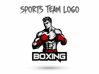 Professional Muscular Boxing Mascot Logo Design boxing branding design graphic design illustration logo logo design mascot logo ui ux vector vector design vector logo vectorsarena