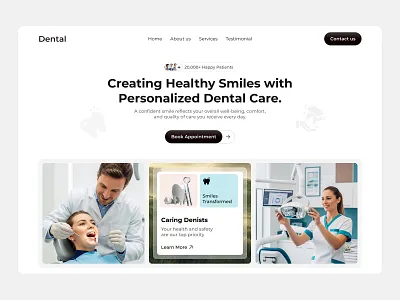 Dentist Appointment Website antdesk dental dental care dental website design dentalclinic dentalhealth dentist dentist appointment dentist website doctor appointment booking efatuix health care homepage landing page web design website design