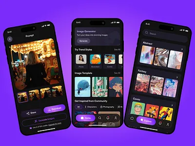 Luxury AI Image Generator UI — Visual Creation Platform aiapp aiart aiimagegenerator appinterface creativeai creativeapp darkui designinspiration digitalart dribbble figmadesign generativeai imagegenerator mobileappdesign mobileui productdesign uidesign uiuxdesign uxdesign visualdesign