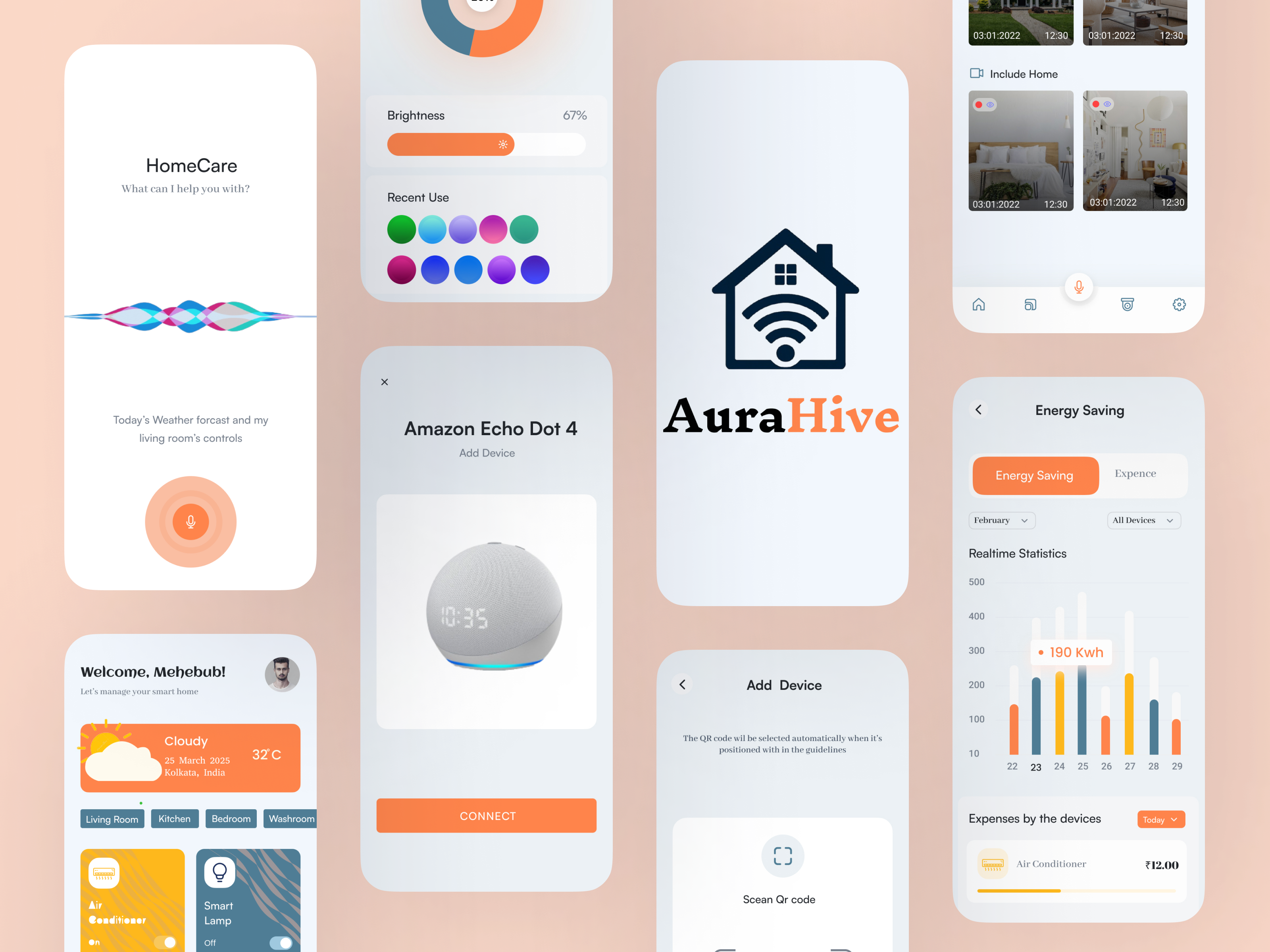 Smart Home App UI — Designed for the Future of Living 3d appdesign branding dashboard ui digital product design dribbble figma design graphic design minimal ui mobile app motion graphics saas smart home smart home app tech app design ui ui design uiinspiration user interface ux design