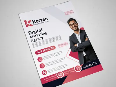 Digital Marketing Agency Flyer Design 3d animation branding design graphic design illustration logo ui ux vector