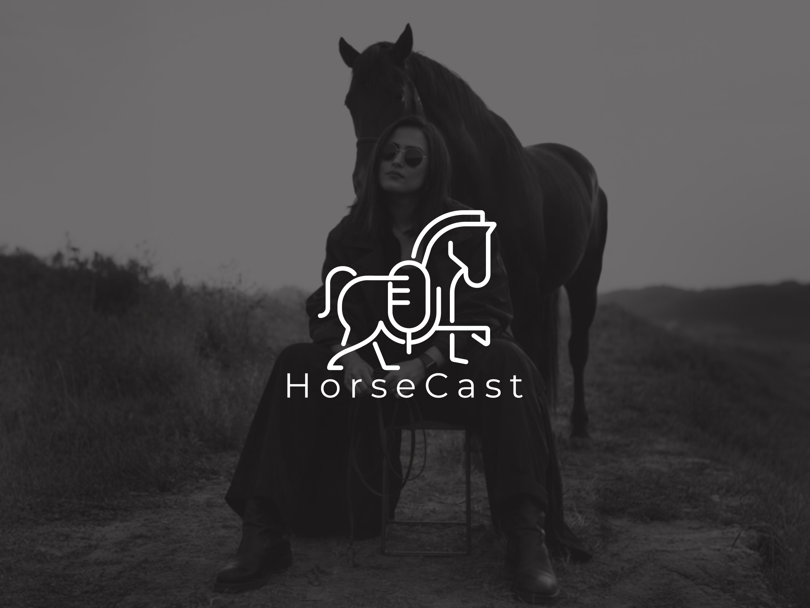 HorseCast — Podcast Brand Identity animal logo brand design brand identity branding corporate branding creative logo creative logo design dzsign graphic design horse line art horse logo line art logo logo design microphone logo minimalist logo design personal branding podcast tech logo typography unique logo