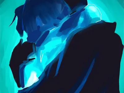 A glowing hug art digital art emotional graphic design heart felt