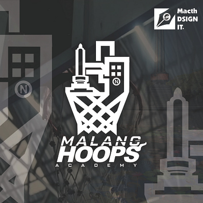 LOGO FOR MALANG HOOPS BASKETBALL ACADEMY 3d animation basketballlogo branding design graphic design illustration logo motion graphics ui vector