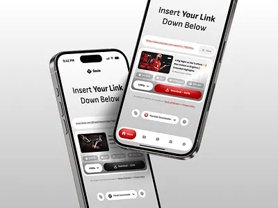 Socio Downloader - UI/UX App Design appdesign branding clean design logo minimalist mockup saas services simple ui ui design ui inspiration uiux uiux design uiux inspiration ux ux design ux inspiration webdesign