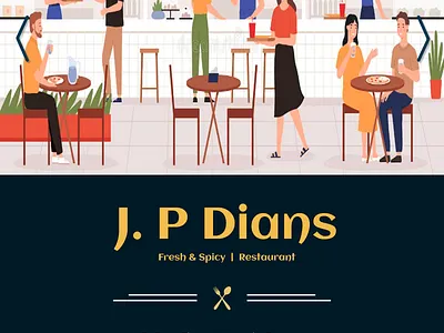 J.P Dians - A Restaurant Management System branding landing page restaurant menu restaurnt ui