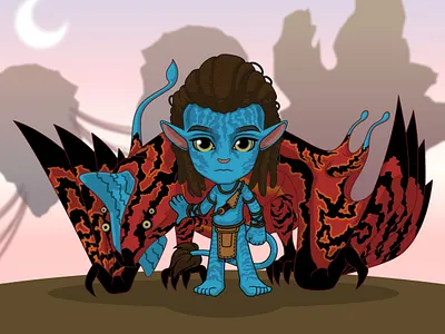 Avatar Chibi Version animation artwork avatar character design chibi chibi art graphic design illustration movie character