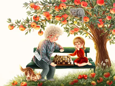 Children's family illustration 2d artist art book illustration childbook childrens illustration digital art digital illustration illustration illustration for a storybook illustrator kidlit kids book picture book