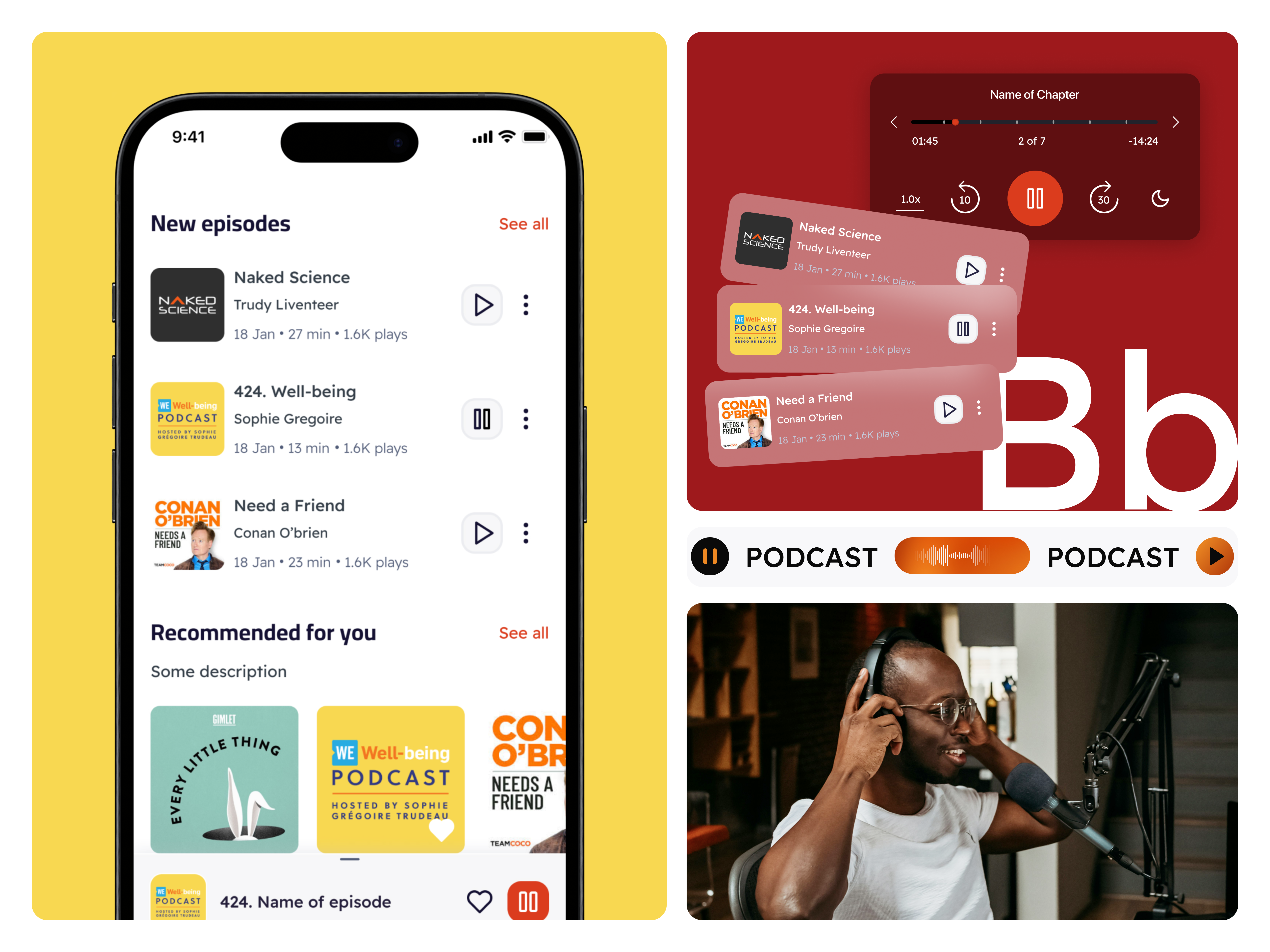 Example of Podcast App - Audio Streaming Platform