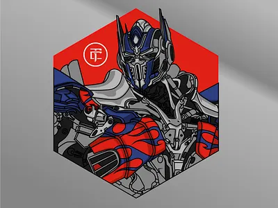 High Detail Vector Optimus Prime character graphicdesign image tracing vector vector art vector character vector illustration